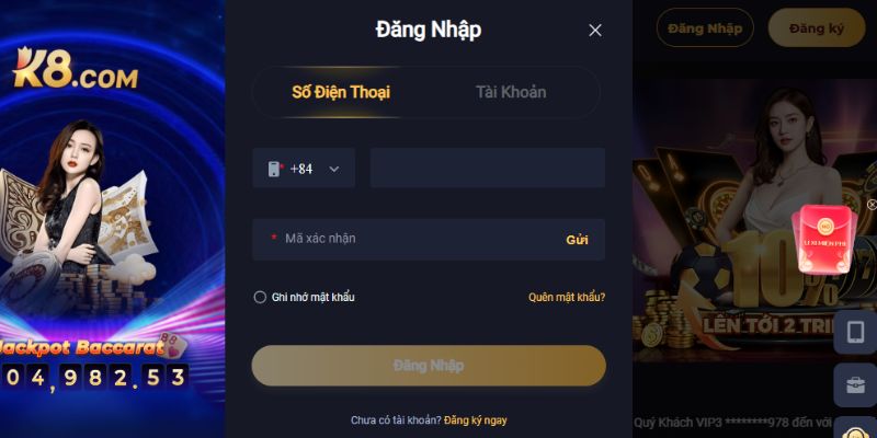 Đăng nhập website hệ thống 